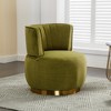 360 Degree Swivel Cuddle Barrel Accent Sofa Chairs with Wide Upholstered - 2 of 4