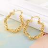 RMZ GOLD NYC 14K Gold Solid Star Love knot Hoop Earring - 2 of 4