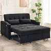 Sofa Bed Couch, Futon Sleeper Couches with Pull Out Bed, Living Room or Rv 3 in 1 Loveseat Furniture That Turns into Lounge Recliner - 3 of 4