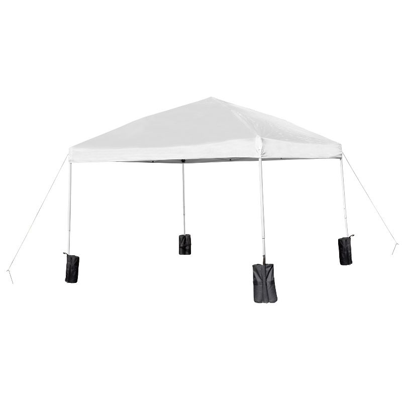 Flash Furniture Portable Tailgate/Event Tent Set-10'x10' Wheeled Pop Up Canopy Tent, 6-Foot Bi-Fold Table, 4 Folding Chairs, 4 of 15
