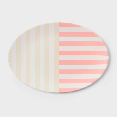 18" Figural Oval Striped Serving Platter - Sun Squad™