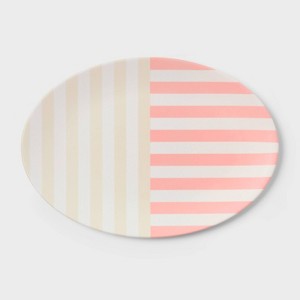 18" Figural Oval Striped Serving Platter - Sun Squad™ - 1 of 3