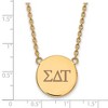 Black Bow Jewelry 14k Yellow Gold Plated Sterling Silver Sigma Delta Tau Greek Life Necklace 18 Inch - image 2 of 4