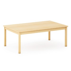 Guidecraft EdQ Toddler Table - Natural: Rectangle Wooden Activity Table for Kids, 30"x48" | Toddler Desk for Playroom, Preschool & Daycare - 1 of 4