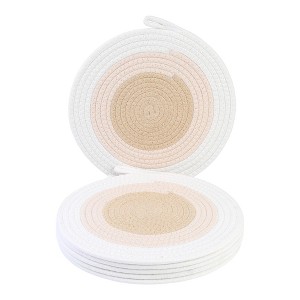 REGALWOVEN Farmhouse Placemats Set of 6 Placemats for Dining Table Decor Indoor Outdoor Kitchen Table Mat Wipe Clean - 1 of 4