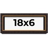 PosterPalooza | Panoramic Modern Shadow Box 1" Depth Brown Frame - UV Acrylic, Backing, Hanging Hardware - 2 of 4