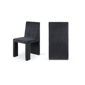 Meridian Furniture,Benson Microsuede Corduroy Fabric Dining Chair, Set of 2 - 1 of 4