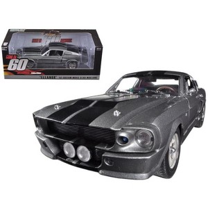 1967 Ford Mustang Custom "Eleanor" Gray Met. w/Black Stripes "Gone in 60 Seconds" (2000) Movie 1/18 Diecast Model by Greenlight - 1 of 4