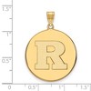Black Bow Jewelry 10k Yellow Gold Rutgers Scarlet Knights NCAA Extra Large Pendant - 2 of 3