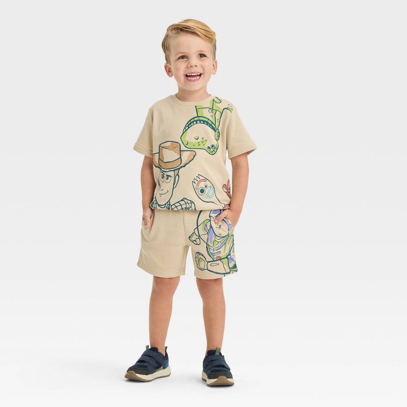 Toddler Boys&#39; Disney Toy Story Top and Bottom Set - Beige, 3 of 6