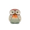 Terra Cotta Owl Figurine Set of 2 – 6"H & 10"H Glazed Fall Decor for Thanksgiving & Autumn Display By Melrose - 4 of 4