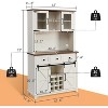 AMERLIFE Coffee Bar Cabinet with Sliding Barn Door, Farmhouse Kitchen Sideboard - 2 of 3