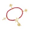 Ross-Simons 30.00 ct. t.w. Garnet Bead Charm-Compatible Toggle Bracelet in 18kt Gold Over Sterling. 8 inches - 4 of 4