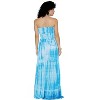 LA LEELA Women's House Daily Routine Evening Wear Boho A line Smocked Dresses Evening Long Tube Top Slit Maxi Dress for Women - 2 of 4