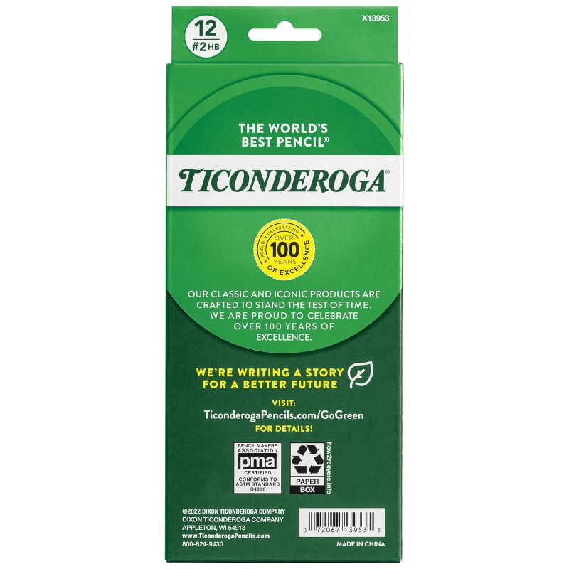 Ticonderoga #2 Wooden Pencils, 0.7mm, 12ct, 2 of 7