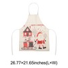 Unique Bargains Christmas Aprons Linen Beige White Black Red Gray 21.65"x26.77" 1 Pcs - 3 of 4