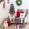 homfan Pre-Lit Small Artificial Mini Christmas Tree, Christmas Tree Prelit with Vintage Potted Base, , Home Decor Indoor for Bedroom, Fireplace - 2 of 4