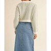 Women's FRONT SLIT MIDI DENIM SKIRT - MABLE - 3 of 4