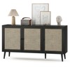 Okak Sideboard Buffet Cabinet, Accent Cabinet with 3 Doors and 3 Shelves, Storage Cabinet for Living Room, Entryway, Hallway, Office, Black - 3 of 4