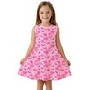 The Pink Picket Fence Suzie Dino Summer Twirl Dress for Girls – Sleeveless Play Dress – Hand-Painted Dinosaur Print - 2 of 4