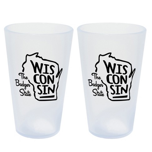 Silipint: State Pint Glasses 16oz: 2 Pack - Wisconsin - Icicle Silicone Cups - image 1 of 4