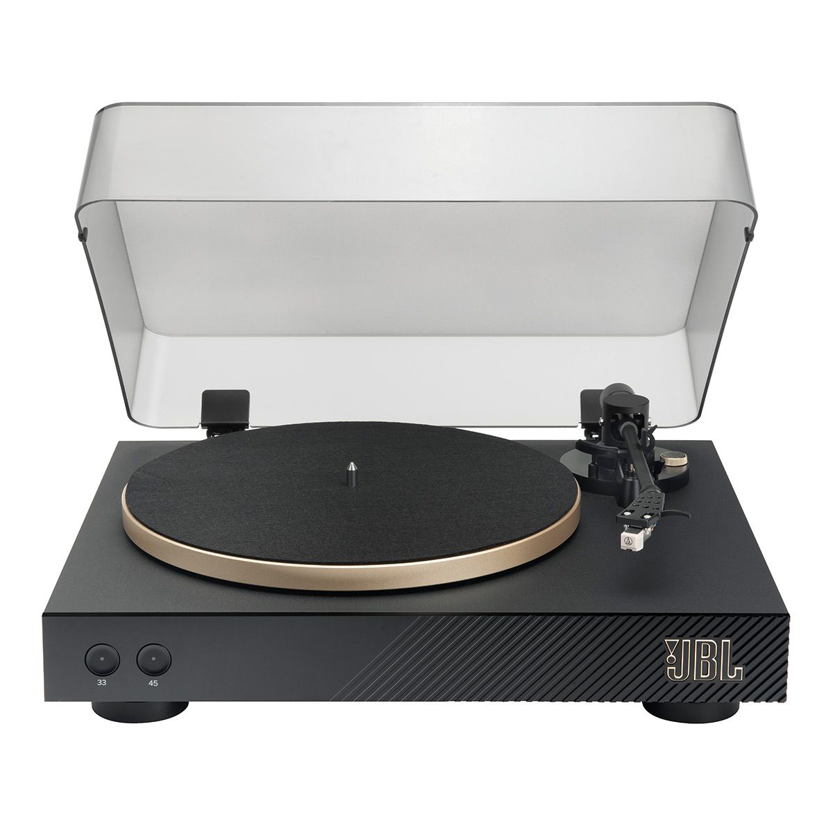 JBL Spinner BT Semi-Automatic Bluetooth Turntable with Authentics 500 Wireless Bluetooth Speaker (Black/Gold) - thumbnail 3