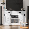 Heynemo Farmhouse Buffet Cabinet with Storage, Sliding Barn Door, Wine & Glass Rack, Storage Shelves, for Kitchen, Dining Room - 4 of 4