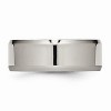 Black Bow Jewelry Titanium Beveled Edge 8mm Polished Comfort Fit Band - 3 of 4