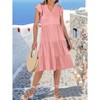 Clearlove Women's Summer Casual Loose Boho Dress Ruffle High Waist Midi Beach Dress - 2 of 4