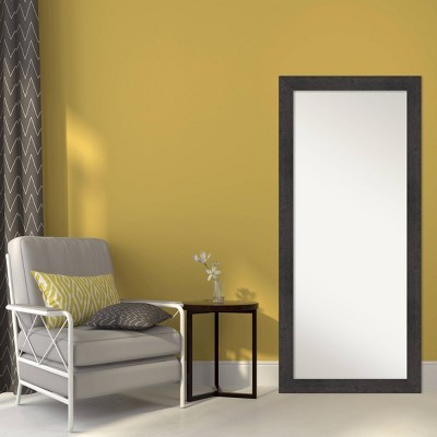 Espresso Dark Wood Full Length Leaning Wall Mirror