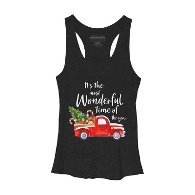 Women's Design By Humans It's The Most Wonderful Time Of The Year Christmas Shirt By TEEARTLAB Racerback Tank Top