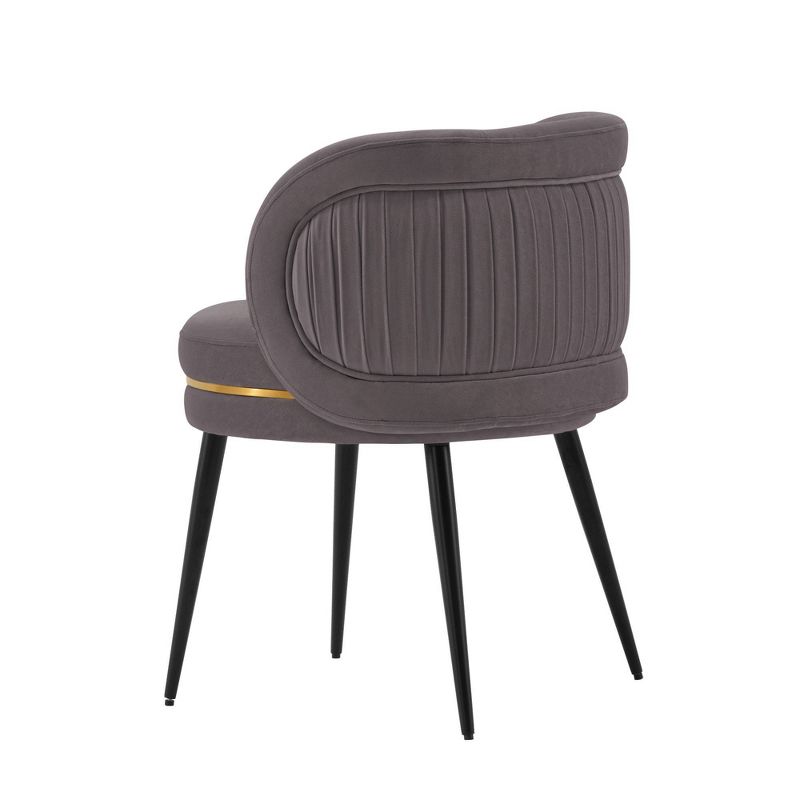 Kaya Modern Pleated Velvet Upholstered Dining Chair - Manhattan Comfort, 5 of 11