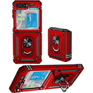Entronix Case Compatible with Galaxy Z Flip 5 - Dual-Layer Guard Gripstand - 1 of 4