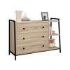 QingMoon 3 Drawer Trapezoidal Dresser, Farmhouse Storage Cabinet with Storage Rack, Metal Frame and Wide Drawer for Bedroom, Entryway - 3 of 4