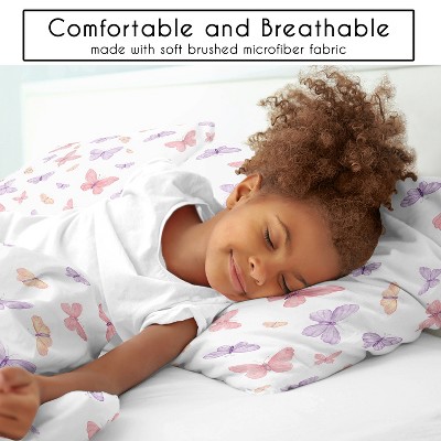 Sweet Jojo Designs Girl Full/Queen Comforter Bedding Set Butterfly Blush Pink and Purple 3pc — фото 4