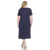 White Mark Plus Size Short Sleeve Midi Dress - 3 of 4