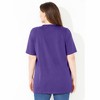 Catherines Women's Plus Size Suprema Crochet V-Neck Tee - 3 of 4