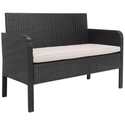 Aboka Black and Light Grey 4-Piece Outdoor Conversation Set