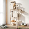 ELJGET 66" Cat Tree Tower, Large Multi-Cat Climbing Condo with Extended Platforms, Cozy Hammock & Pet House for Indoor Cats – Dark Grey - 2 of 4