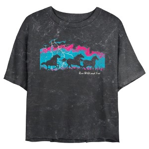 Juniors Womens Lost Gods Run Wild and Free T-Shirt - 1 of 4