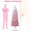 Snow Flocked Pencil Christmas Tree – Slim Artificial Xmas Tree with Sturdy Metal Stand - 2 of 4