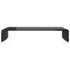 vidaXL TV Stand / Monitor Riser Glass Black 23.6 inches x9.8 inches x4.3 inches - 3 of 4