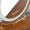 CAVINAS Makeup Vanity with Stool Adjustable Lighting Mirror Vanity Desk with Mirror Set Bedroom Furniture Vintage Vanity for Bedroom - 2 of 4