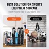 VEVOR Golf Storage Garage Organizer, 3 Golf Bag Stand Holder and Other Sports Equipment Storage Rack, Rolling Ball Cart on Wheels,Outdoor Sport Gear - 4 of 4