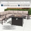 ALAULM Patio Furniture Set 8-Piece Aluminum Sectional Sofa with Armrest, Modern Outdoor Conversation Set - 2 of 4
