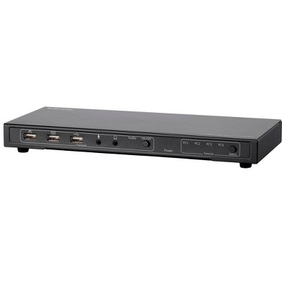 Monoprice 4K 4x1 HDMI 1.4 & USB 2.0 KVM Switch, Includes A USB 2.0 Data Connection With Over Current Detection And Protection