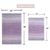 Gradiation Bathroom Décor, Washable Rug, Bathroom Mat, Kitchen Mat, Bathroom Rug Set, Bath Mat Set, Bath Floor Mat Non-Slip, 2 Pcs Set(S+M), Purple - 3 of 4