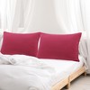 PiccoCasa Luxury Soft Microfiber Polyester Zippered Solid Pillowcases 2 Pcs - 4 of 4