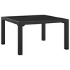 vidaXL Outdoor Poly Rattan Footstool - Weather-Resistant, Modular Design, Powder-Coated Steel Frame, Thickly Padded Cushion - Color: Black/Gray - 4 of 4