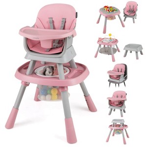 Safstar 16-in-1 Baby High Chair with Activity Center Booster Seat Building Block Table - 1 of 4